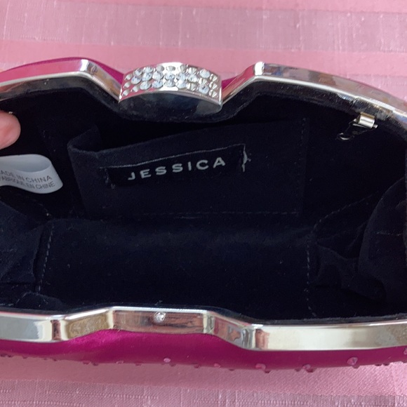 JESSICA Pink Clutch (few crystals missing) - Picture 3 of 3